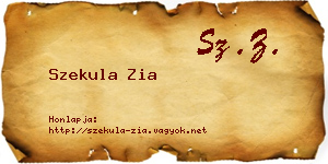 Szekula Zia névjegykártya
